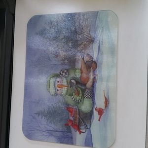 Tempered Glass Holiday Cutting Board- NWOT